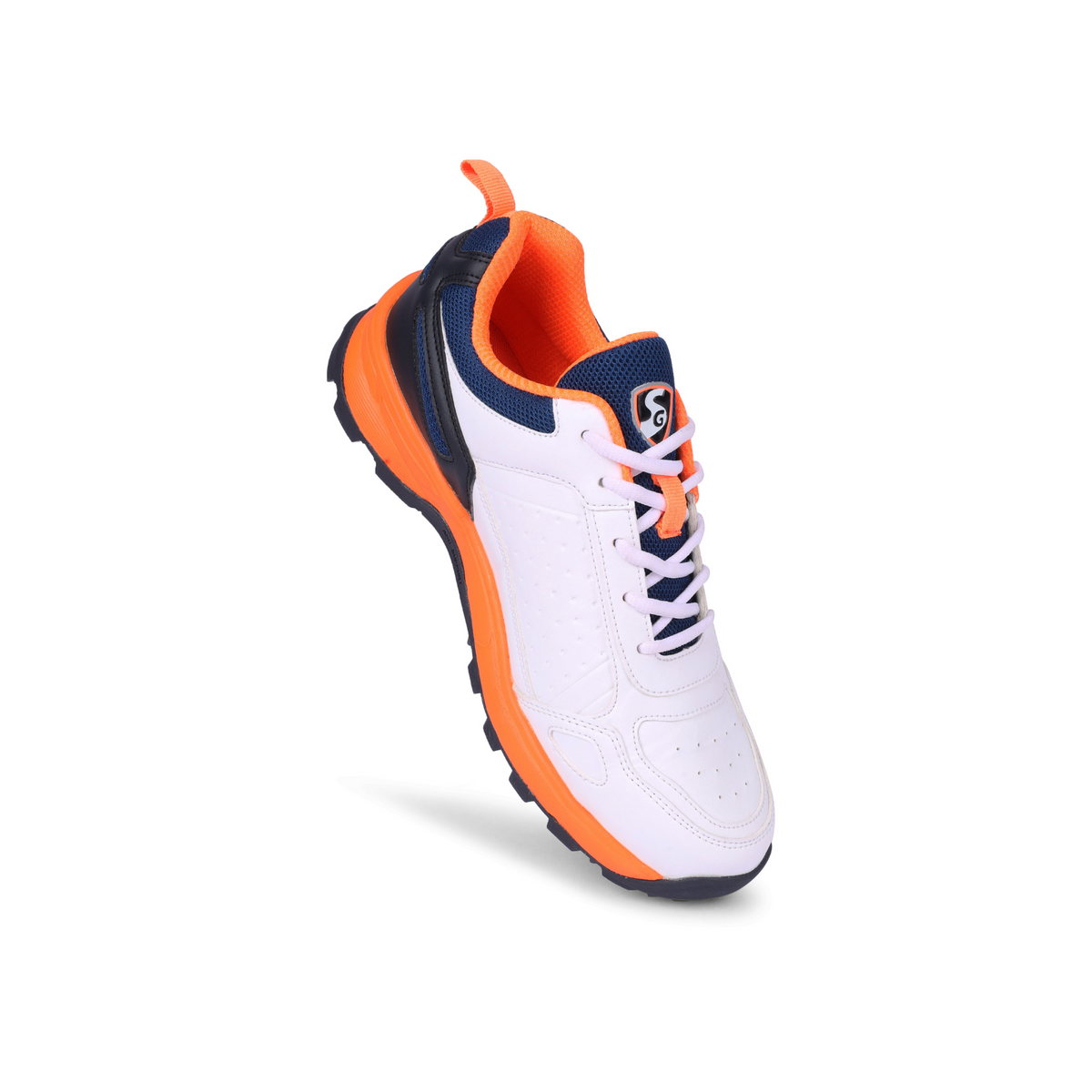 SG - Club 6.0 White/Navy/Orange Cricket Shoes
