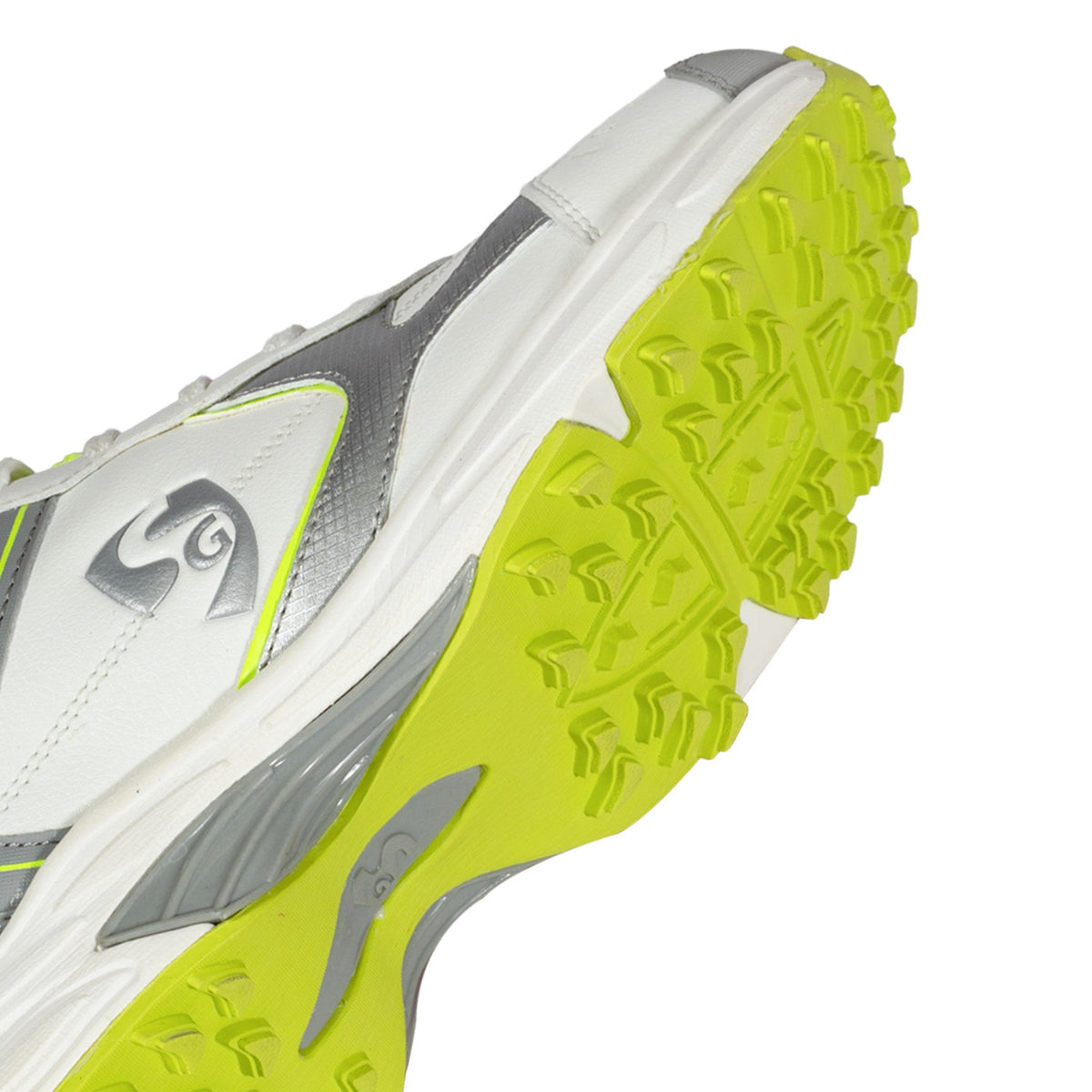 SG - Armour Stud White/Grey/Lime Cricket Shoes