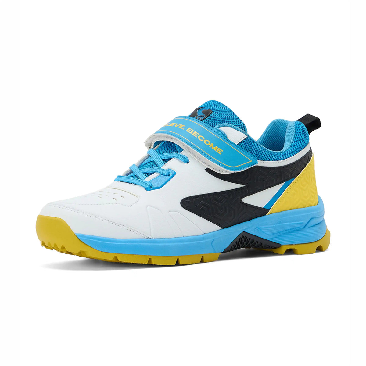 SG - Century Pace White/Blue/Yellow Cricket Shoes