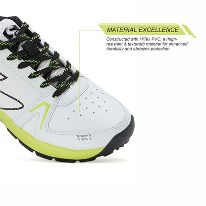 SG - Scorer Edge White/Volt Green Cricket Shoes