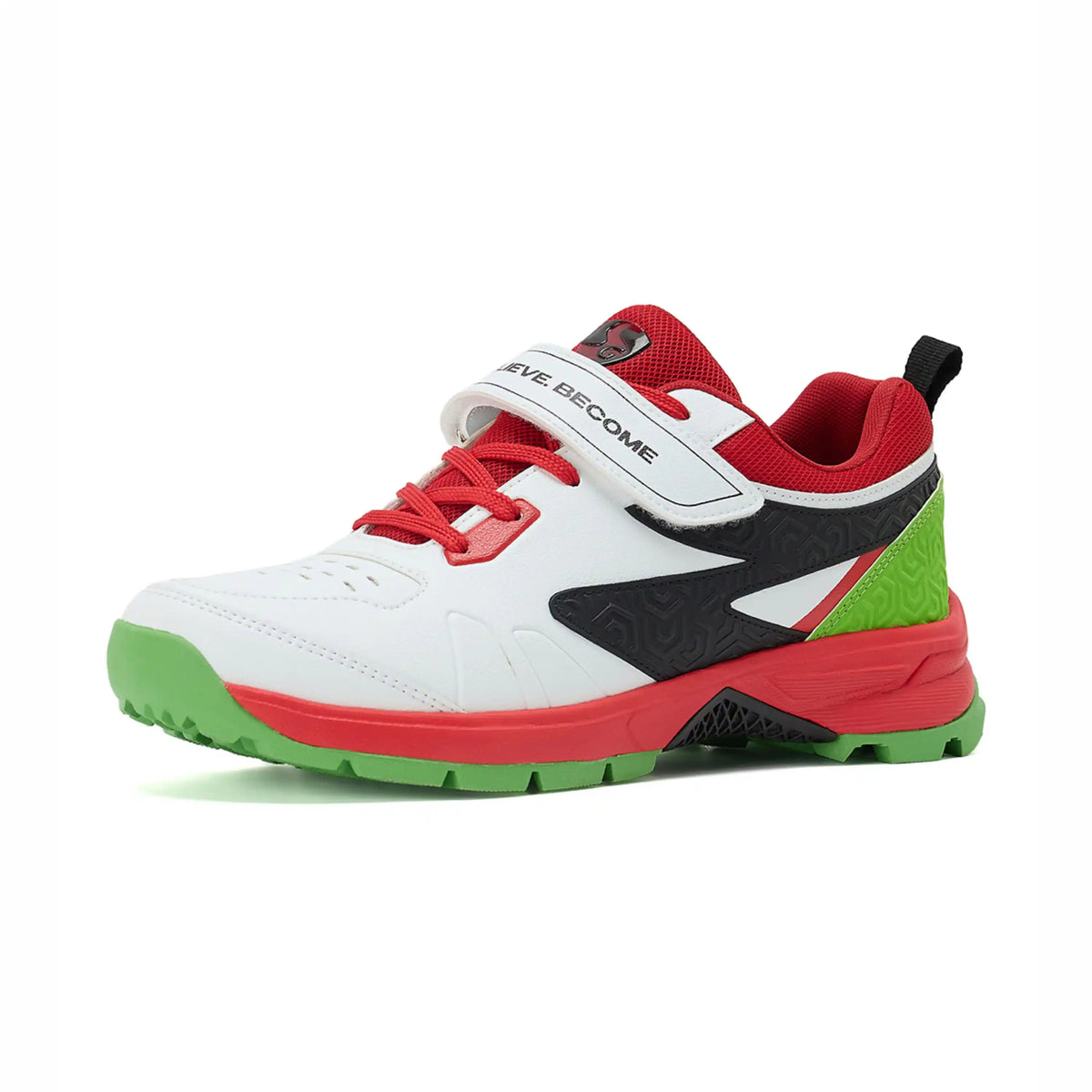 SG - Century Pace White/Red/Lime Green Cricket Shoes