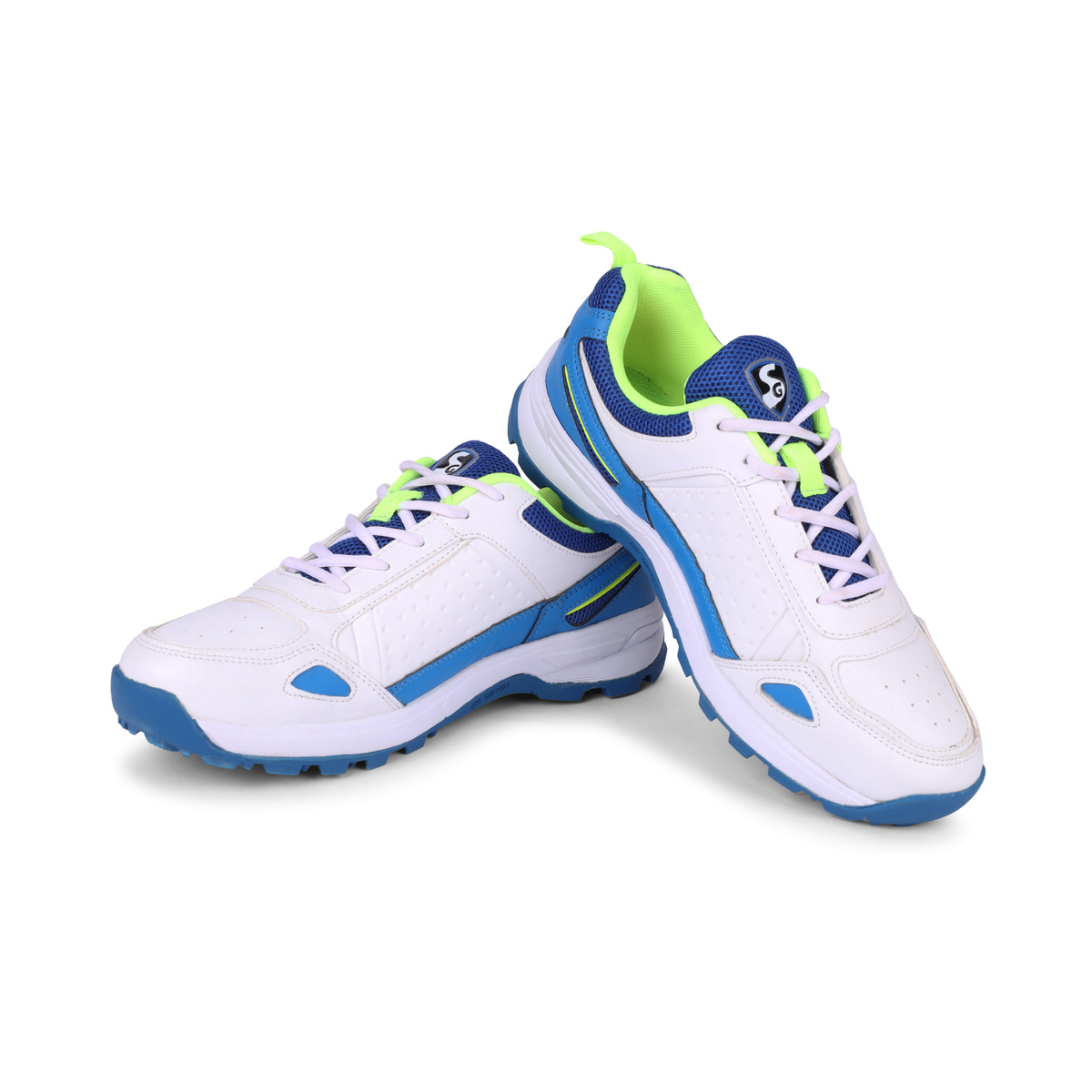 SG - Club 6.0 White/Royal Blue/Lime Cricket Shoes