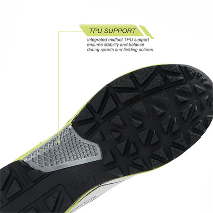 SG - Scorer Edge White/Volt Green Cricket Shoes
