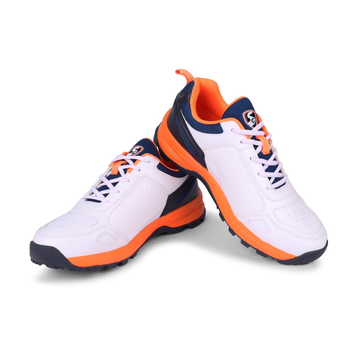 SG - Club 6.0 White/Navy/Orange Cricket Shoes