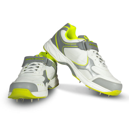 SG - Armour Spike White/Grey/Lime Cricket Shoes