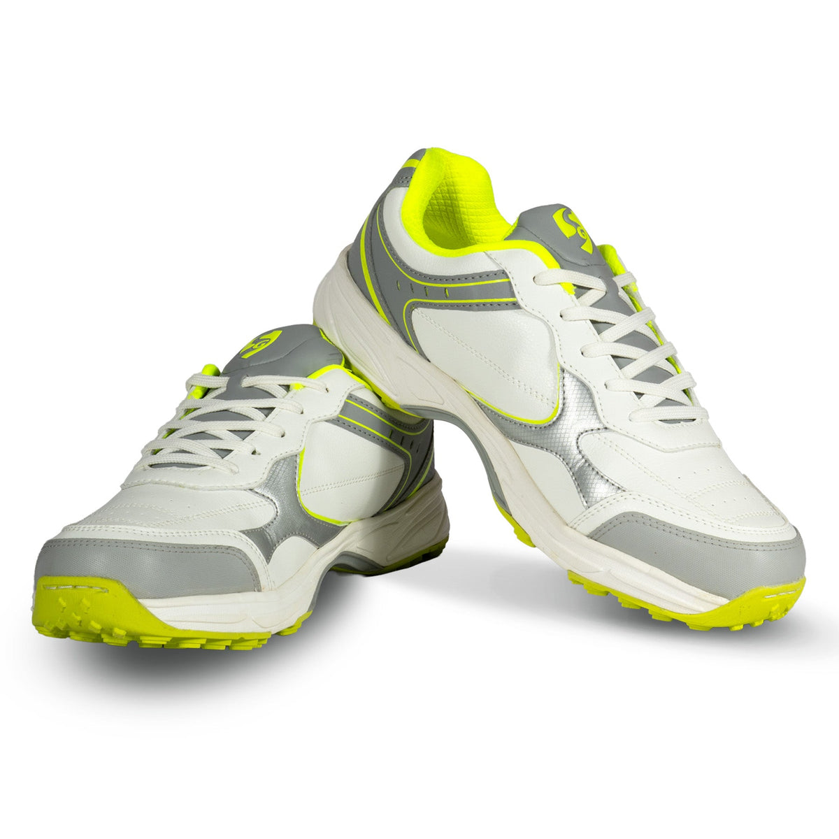 SG - Armour Stud White/Grey/Lime Cricket Shoes