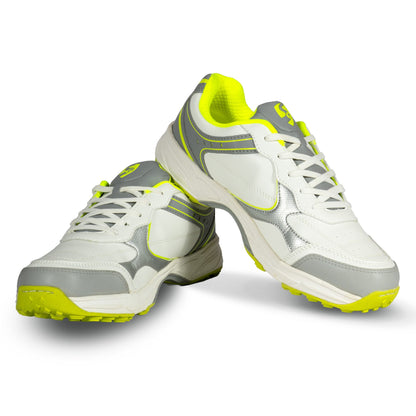 SG - Armour Stud White/Grey/Lime Cricket Shoes