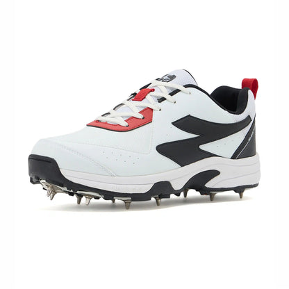 SG - Savage Max Spikes White/Black Cricket Shoes