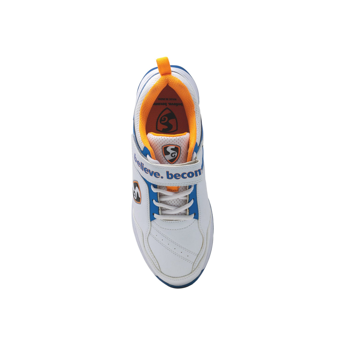 SG - Century 6.0 White/Royal Blue/Orange Cricket Shoes