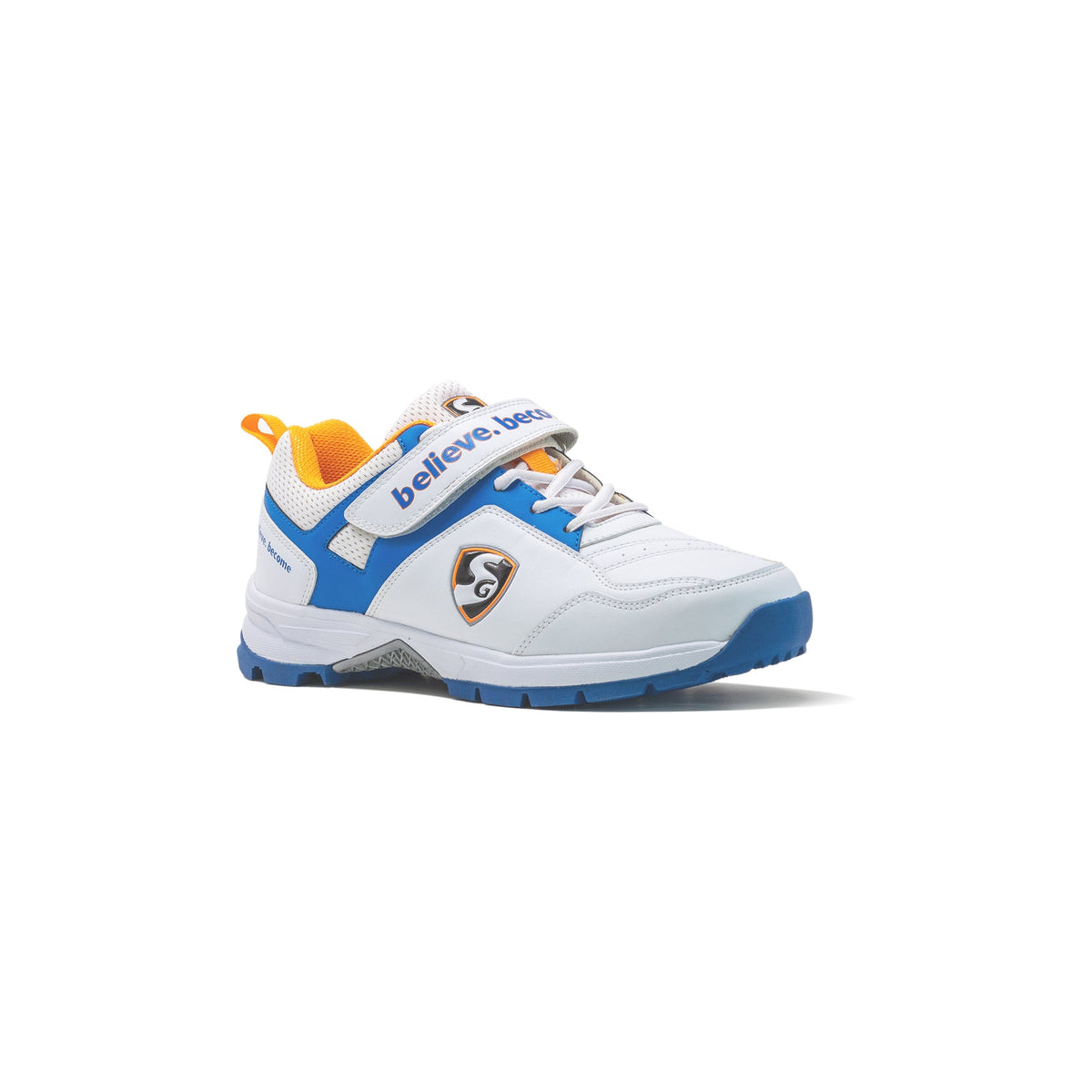 SG - Century 6.0 White/Royal Blue/Orange Cricket Shoes
