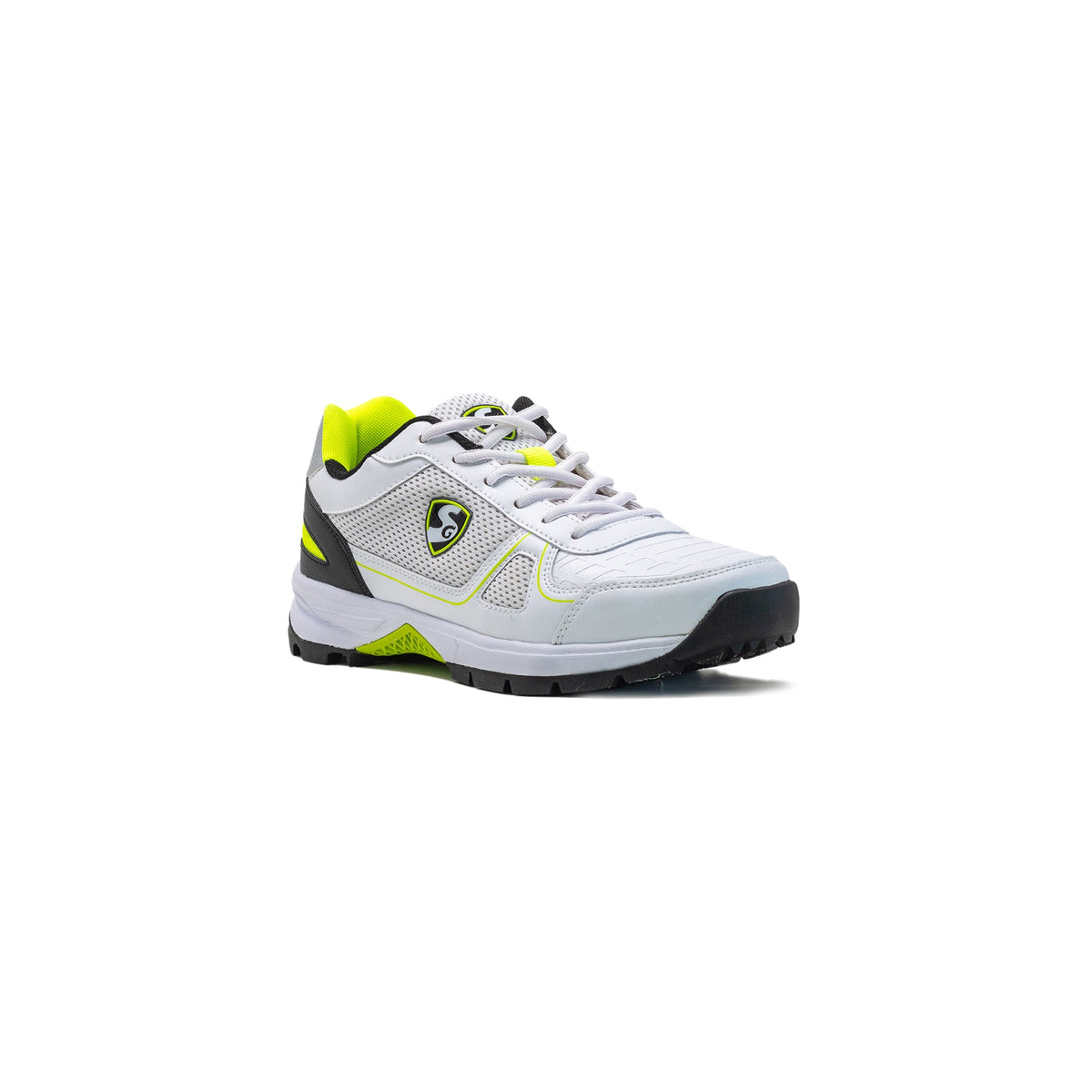 SG - Scorer 6.0 White/Black/Lime Cricket Shoes