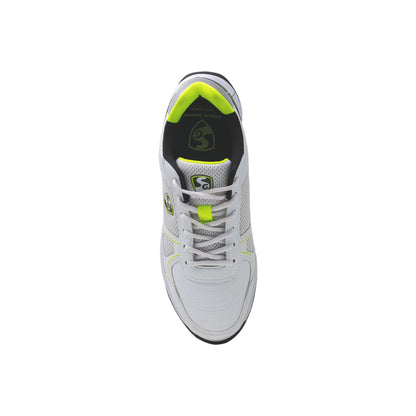 SG - Scorer 6.0 White/Black/Lime Cricket Shoes