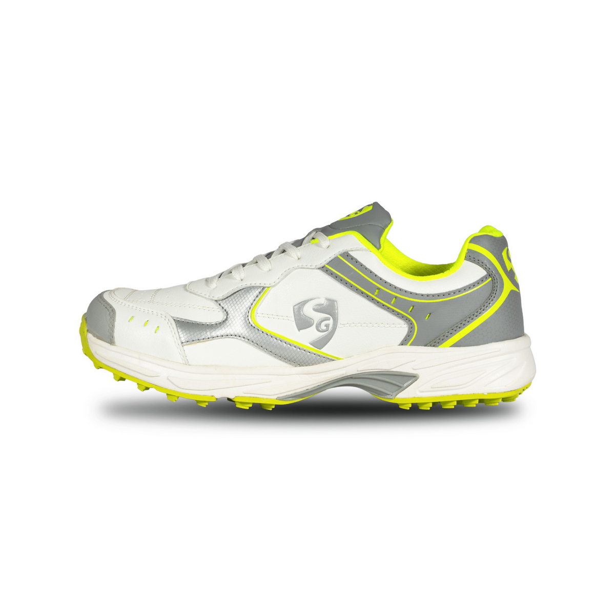 SG - Armour Stud White/Grey/Lime Cricket Shoes
