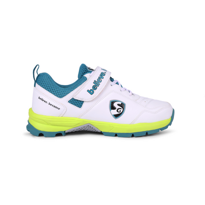 SG - Century 6.0 White/Sea Green/Fluo Green Cricket Shoes