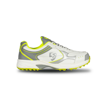 SG - Armour Stud White/Grey/Lime Cricket Shoes