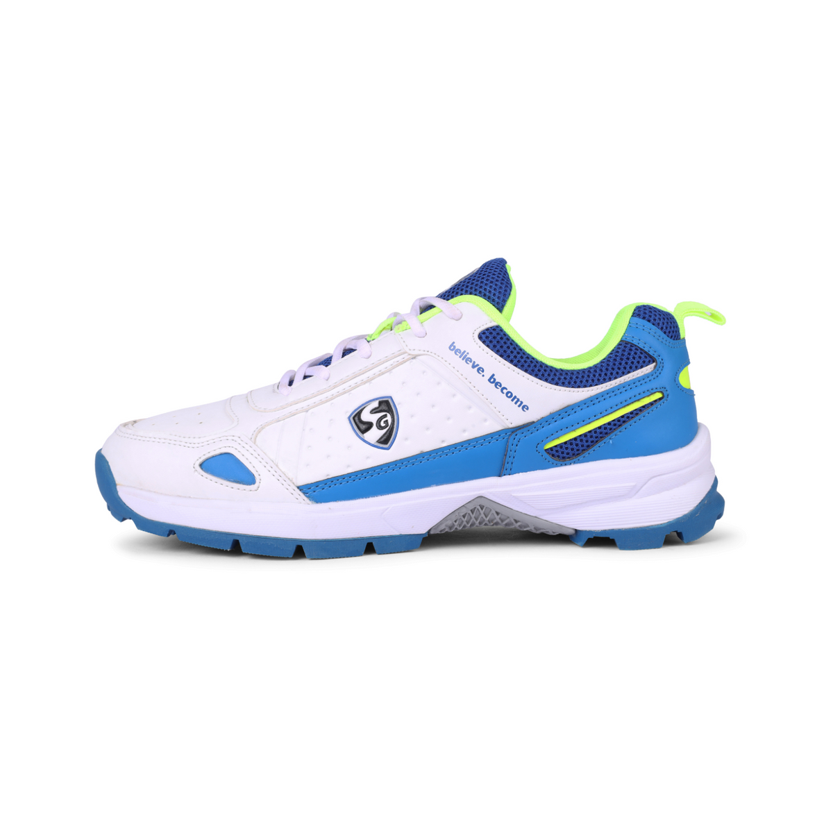 SG - Club 6.0 White/Royal Blue/Lime Cricket Shoes