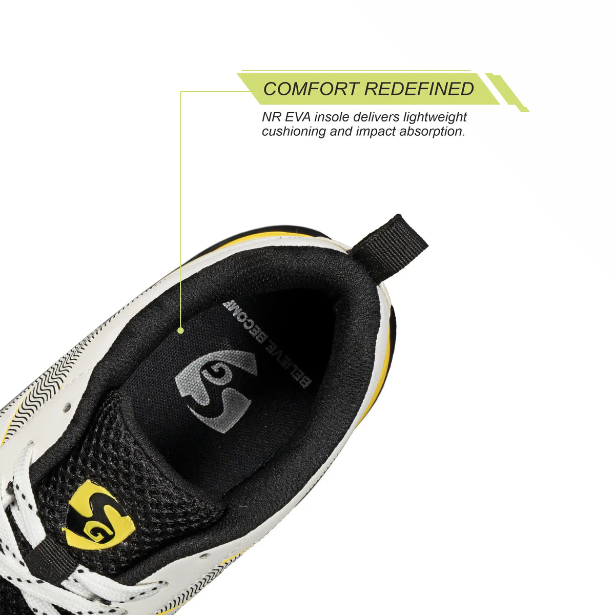 SG - Blazer White/Yellow Cricket Shoes