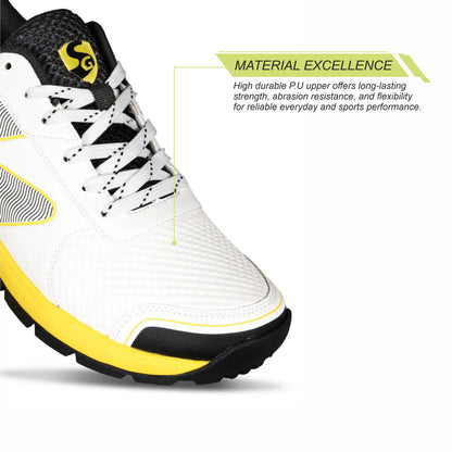 SG - Blazer White/Yellow Cricket Shoes