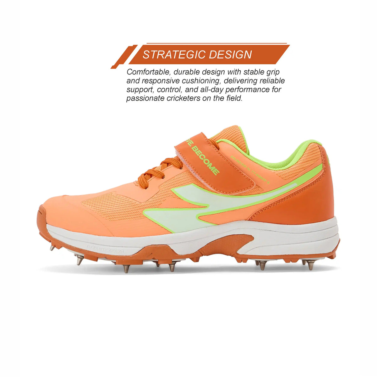 SG - Vortex Spikes Bright Orange Cricket Shoes