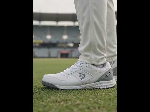 SG - Fusion Grey/White Cricket Shoes