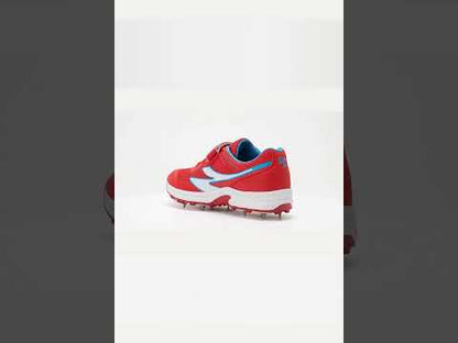 SG - Vortex Spikes Neon Red Cricket Shoes