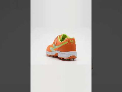 SG - Yorker Pro White/Orange Cricket Shoes