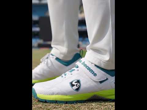 SG - Century 6.0 White/Sea Green/Fluo Green Cricket Shoes