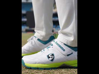 SG - Century 6.0 White/Sea Green/Fluo Green Cricket Shoes