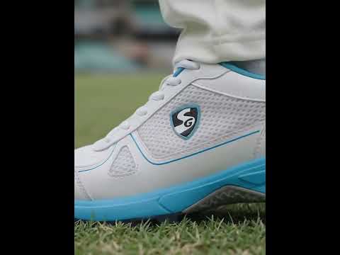 SG - Scorer 6.0 White/Aqua/Black Cricket Shoes