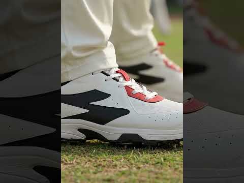 SG - Savage Max Spikes White/Black Cricket Shoes