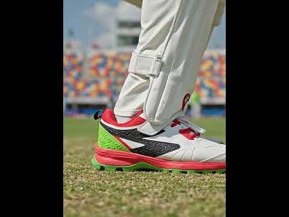 SG - Century Pace White/Red/Lime Green Cricket Shoes