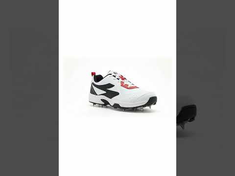 SG - Savage Max Spikes White/Black Cricket Shoes
