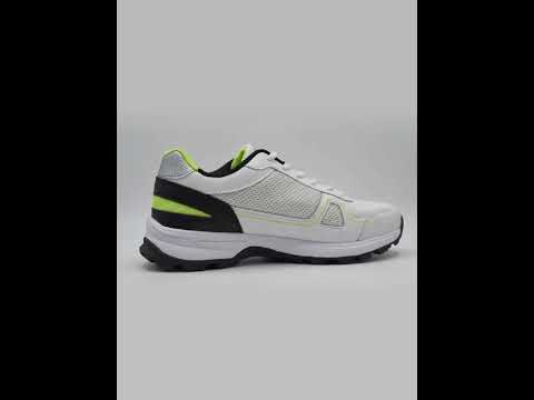 SG - Scorer 6.0 White/Black/Lime Cricket Shoes