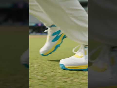SG - Savage Max Spikes White/Yellow/Sky Blue Cricket Shoes