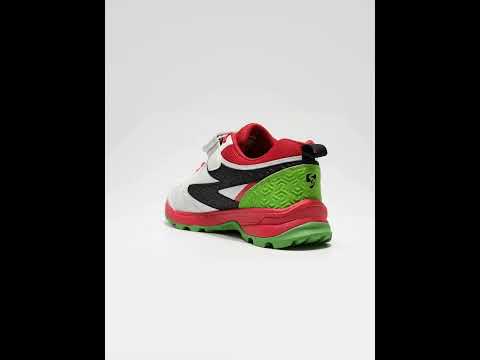 SG - Century Pace White/Red/Lime Green Cricket Shoes