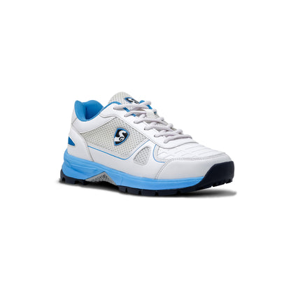 SG - Scorer 6.0 White/Aqua/Black Cricket Shoes