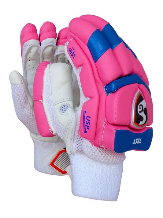 SG - RR Test Pink Cricket Batting Gloves Mens Size