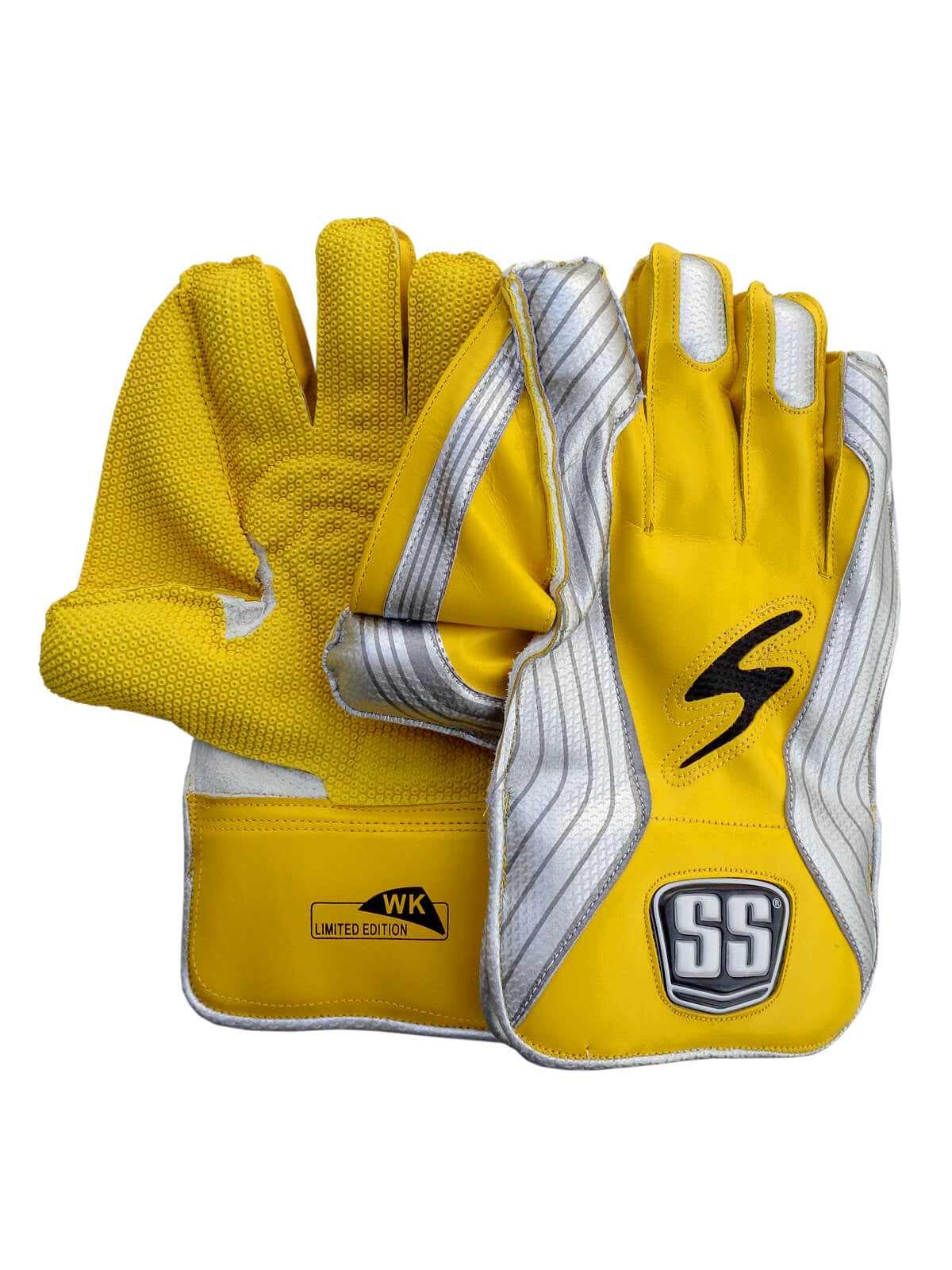SS - Yellow Limited Edition Cricket Wicket Keeping Gloves Mens Size